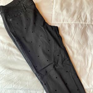 Old navy rockstar black polka dot jeans
